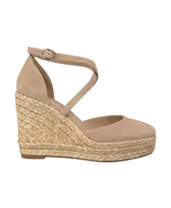 Сандалии на каблуке с кристаллами Alma En Pena, бежевый