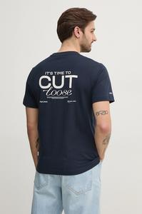 Хлопковая футболка PARRIS Pepe Jeans, темно-синий