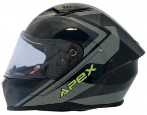 Шлем APEX fi100 valencia, Black/Grey/Yellow