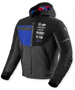 Водонепроницаемая текстильная мотоциклетная куртка Revit haste h2o, Black/Blue