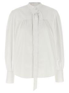 Рубашка с бантом Prada, белый