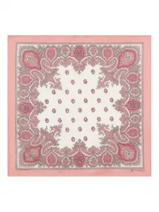 Шелковый платок с принтом пейсли ETRO, розовый