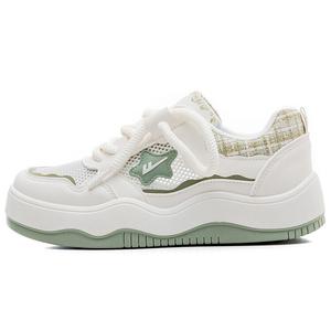 Кроссовки WARRIOR Skateboard Women's Low-Top, бежевый/зеленый