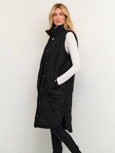 Утепленный длинный жилет Meria KAFFE, Black
