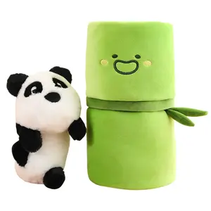 Бамбуковая трубка панда плюшевая кукла 30 см высота Bitter purchase