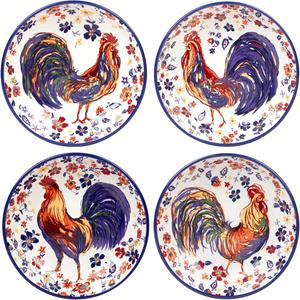 Certified International Morning Rooster суповая/кашовая миска 1,1 л, набор 4 шт, мультиколор