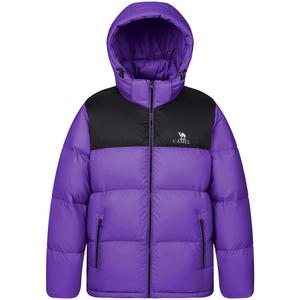 Пуховик унисекс CAMEL, Пыльно-зеленый/Фантомный черный