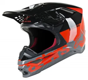 Внедорожный шлем Supertech M8 Radium (SM) флуоресцентно-красный/черный/серый / SM Alpinestars, мультиколор