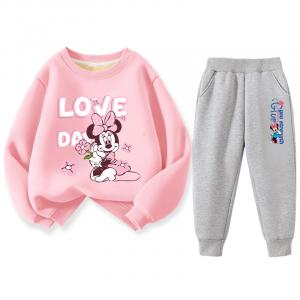 Детская повседневная спортивная одежда Disney, розовый