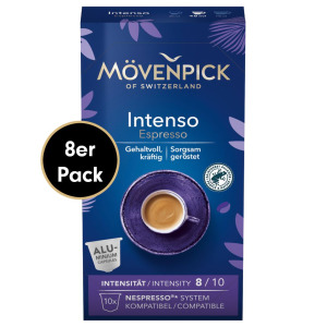 Кофейные капсулы INTENSO ESPRESSO в алюминиевых капсулах от Mövenpick, 8х10 штук