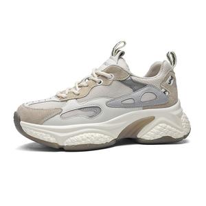 Кроссовки женские толстые низкие Aokang, бежевый/серый