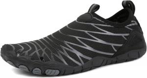 Водные туфли для женщин и мужчин, быстросохнущая обувь для походов, босоножки, акваносочки, спортивная обувь для плавания, бассейна, пляжа, легкая и дышащая обувь для плавания и ходьбы для взрослых Weinexra, черный