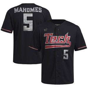 Мужская бейсбольная джерси Patrick Mahomes Texas Tech Red Raiders черная Adidas