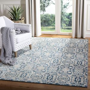 Ковер SAFAVIEH, 155 x 232 см, Sofia Collection Blue / Beige SOF381C Vintage Oriental Distressed Non-Shedding для гостиной и спальни