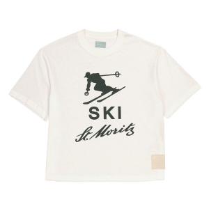 Bally 6302883 Мужская футболка Bone из 100% хлопка Ski St Mortiz Logo, белый