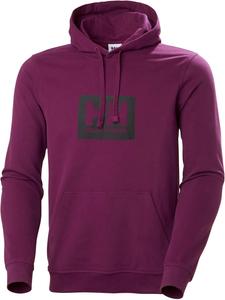 Helly-Hansen HH Box Hoodie для мужчин - мягкая хлопковая худи с уютным флисом и гладкой отделкой Helly Hansen, 691 Dark Magenta