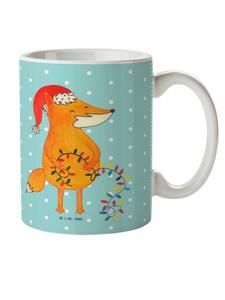 Детская кружка лиса Рождество без слов в бирюзовой пастели Mr. & Mrs. Panda