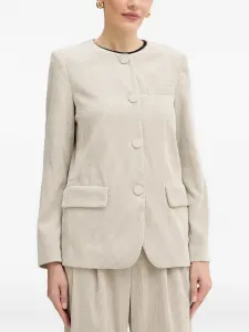 Куртка-пиджак из вельвета на пуговицах Armani Exchange, бежевый