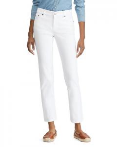 Белые джинсы прямого кроя со средней посадкой Ralph Lauren