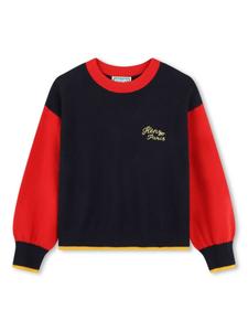 Свитер в стиле колор-блок Kenzo Kids, синий