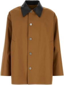 Хлопковая рубашка-куртка Jil Sander, коричневый