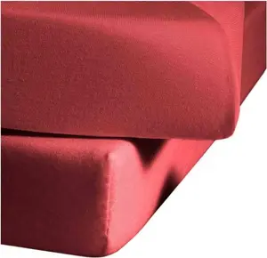 Простыня на резинке Satin Colors Oversize Extra Large 160x260 см Bordeaux Fleuresse