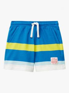 Детские хлопковые шорты с полосками и шнурком Benetton, Multicolor