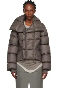 Rick Owens Серая пуховая куртка "Конкордианс" из Наски
