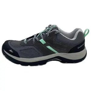 DECATHLON Амортизирующие, противоскользящие и износостойкие кроссовки для активного отдыха, женские, серо-зеленые