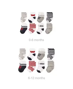 Носки хлопковые махровые Baby Boys Grow with Me, синие спортивные, 0-6 и 6-12 месяцев Luvable Friends, красный