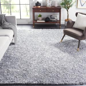 Ковер SAFAVIEH, 244 x 305 см, - коллекция Malibu Shag - большой - Silver, ручной работы, ультраплюшевый густой ворс, идеально для гостиной, спальни, столовой (MLS431S)