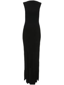 Victoria Beckham платье макси без рукавов со складками, черный