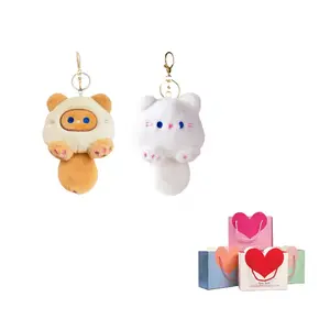 Милые плюшевые подвески Tuantuan Tuans Of Cats Pinch And Bark высотой 14см Dolls and bears dance, белый