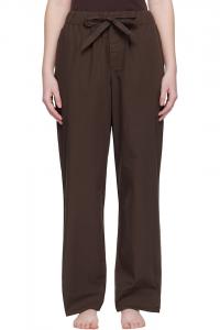 Tekla Пижамные штаны из коричневого поплина