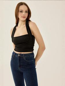 Вязаный топ Hiccup, черный