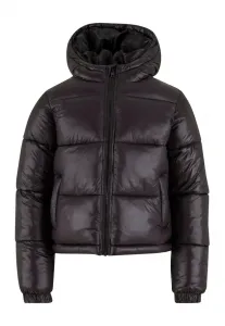 Блестящая зимняя куртка-пуховик с капюшоном Urban Classics, Black