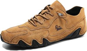 Ортопедические кроссовки Vogany для мужчин и женщин, обувь для вождения, повседневные слипоны, модные кроссовки, удобная ручная работа, чукка, деловая и прогулочная обувь, минималистические ботинки, легкая обувь для поездок, унисекс Baimiu, коричневый