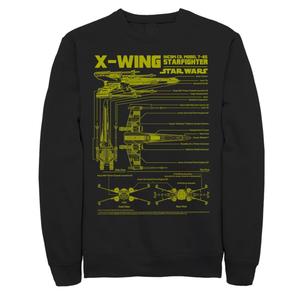 Мужская толстовка A New Hope Ep4 X-Wing Schematics Licensed Character