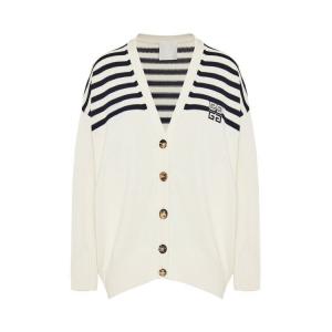 Кардиган Givenchy V-Neck Cardigan White/Navy, белый