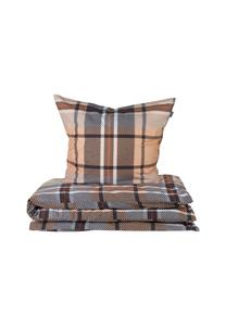 Бежево-коричневый комплект постельного белья Borro из мягкой согревающей хлопковой ткани Feinbiber Schiesser