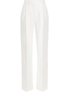 Брюки строгого кроя со складками Elisabetta Franchi, белый