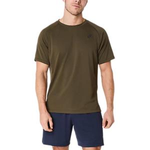 ASICS Футболка мужская коричневая с круглым вырезом