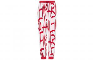 Вязаные спортивные штаны женские красные EMPORIO ARMANI