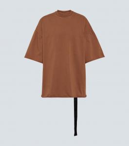 Футболка Томми из хлопкового джерси Rick Owens, Khaki Brown