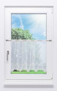 Панельная штора из плауэнского кружева - волны (Ш х В) 246см*50см желтый/светло-желтый Plauener Spitze