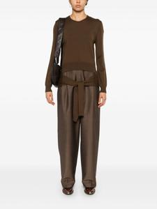 LEMAIRE свитер с эффектом trompe l'oeil, коричневый