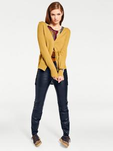 Кардиган тонкой вязки горчично-желтого цвета Heine