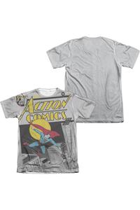 Футболка с коротким рукавом DC Comics Superman № 23 (принт спереди/сзади) для взрослых, 65/35 поли/хлопок Gildan, белый