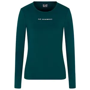 Футболка с длинным рукавом EA7 EMPORIO ARMANI Train Logo Series Essential, зеленый
