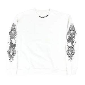 Толстовка Chrome Hearts Chrome Hearts Love You Floral Crewneck Sweatshirt, White
